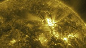 Solar 1010: The surface of the sun flares with solar energy.