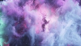This Stock Motion Video shows a Colorful Nebula animation background

