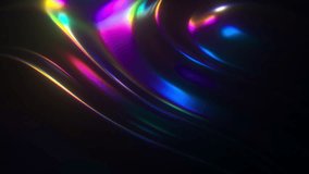 This Stock Motion Graphics Footage shows a Futuristic Dark Holographic and Iridescent shapes flowing background with neon glowing on seamless loop - Powered by Shutterstock - Get 15% off with code: PIKWIZARD15