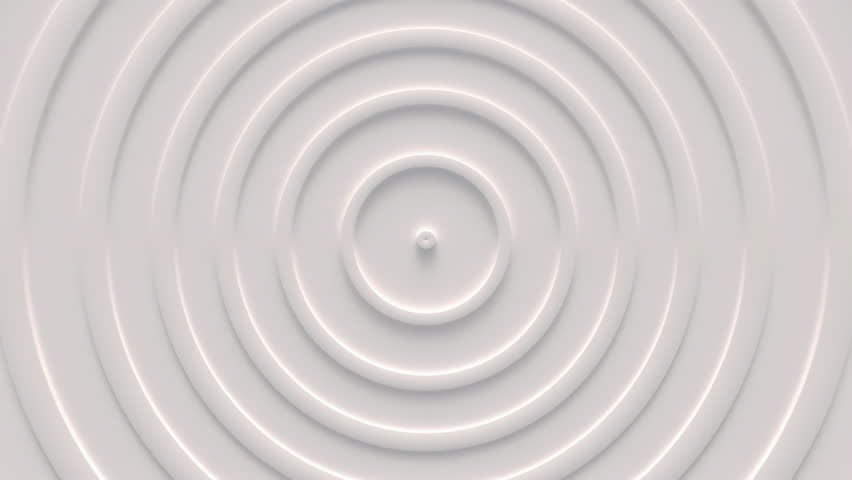 Wave from concentric circles, rings on the surface. Bright, milky radio wave abstract motion background. Seamless loop. | Shutterstock HD Video #1102962909