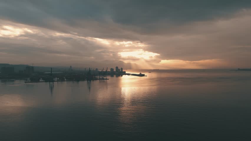 Aerial view of Izmir. Izmir is the third largest city in Turkey with a population of around 4 million, the second biggest port after Istanbul, and a very good transport hub.
