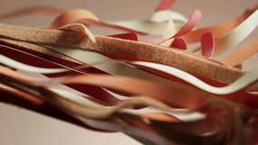 Abstract background business school presentation digital wallpaper backdrop tittle ad. 3d render animation orange silk ribbons stripes lines cloth layers satin tissue waving fluttering textile fashion - Powered by Shutterstock - Get 15% off with code: PIKWIZARD15