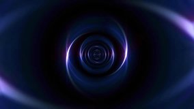 Abstract loop hypnotic dark blue light neon radial circle ring rotation tunnel background.  Hypnotic waves radiate ring motion.  - Powered by Shutterstock - Get 15% off with code: PIKWIZARD15