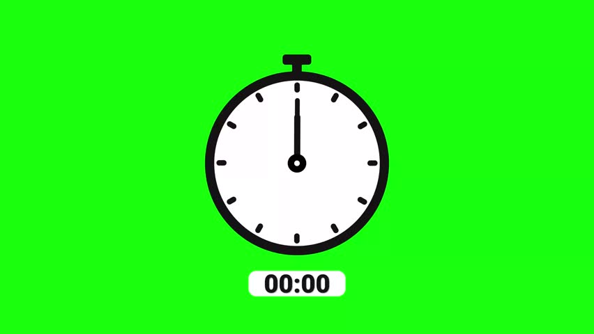 Animation clock 12 hours faster green screen. Stopwatch icon Motion graphics video Royalty-Free Stock Footage #1102985433