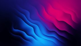 Glowing blue and red gradient liquid waves motion background seamless loop animation 4K footage