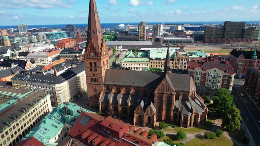 Old church in the center of Malmo Sweden