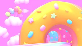 Looped cartoon sweet donuts world animation. - Powered by Shutterstock - Get 15% off with code: PIKWIZARD15