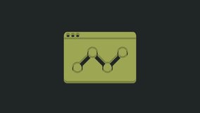 Green Web analytics information and development website statistic icon isolated on black background. Analysis, management, marketing, research. 4K Video motion graphic animation. - Powered by Shutterstock - Get 15% off with code: PIKWIZARD15