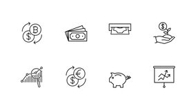 Finance icon set. Line icon animation. - Powered by Shutterstock - Get 15% off with code: PIKWIZARD15