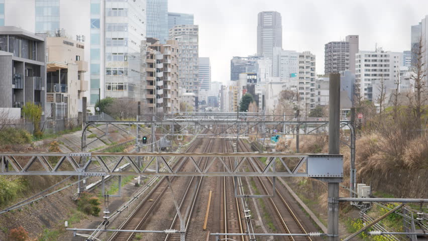 4K Passenger train passing .