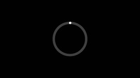 Circle Loading icon loop Loading Icon with a 60fps black background.