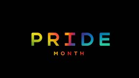 lgbtq pride month rainbow typography animation, pride month  rainbow gradient animation,Colorful text animation for pride month,Rainbow flag inside LGBT text transparent background Animation. - Powered by Shutterstock - Get 15% off with code: PIKWIZARD15