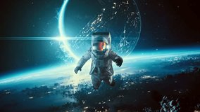 Astronaut Floating in Space and Time Bending Laws of the Universe Learning Augmented Reality Virtual Realm Creativity Science Fiction and Imagination Concept - Powered by Shutterstock - Get 15% off with code: PIKWIZARD15