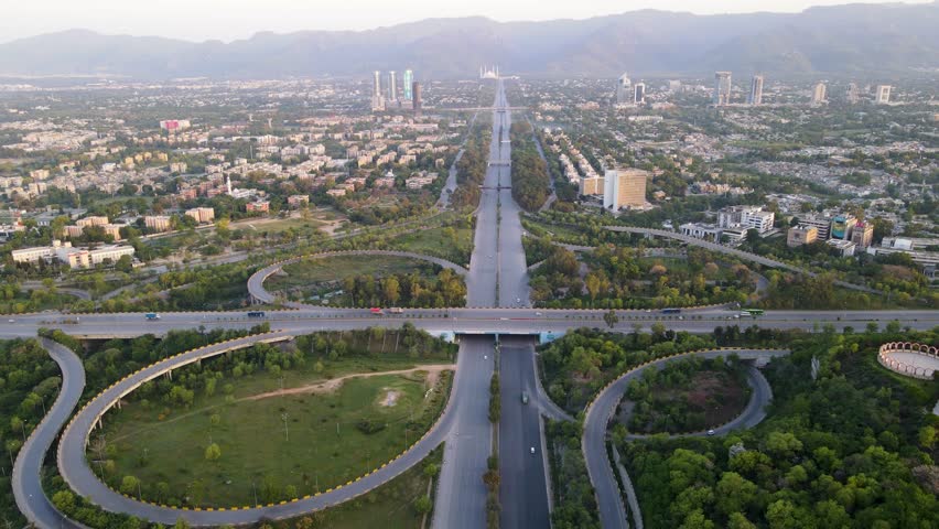 A Bird's Eye View of Islamabad: Stunning Drone Shots of Pakistan's Capital Royalty-Free Stock Footage #1103056565