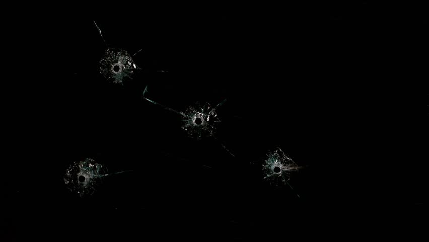 Super Slow Motion Shot of Real Glass Break at 1000 fps Isolated on Black Background
