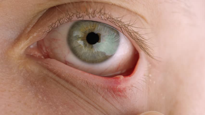 Stye on eyelid (hordeolum) eye infection macro, a Healthcare Video by rasomaso