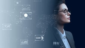 Smart city. Digital transformation and cloud computing data center concept. Business leader and global mindset in urban city. 3D illustration. - Powered by Shutterstock - Get 15% off with code: PIKWIZARD15