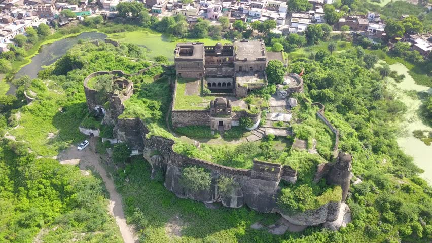 Aerial View of Golconda Fort Royalty-Free Stock Footage #1103111929