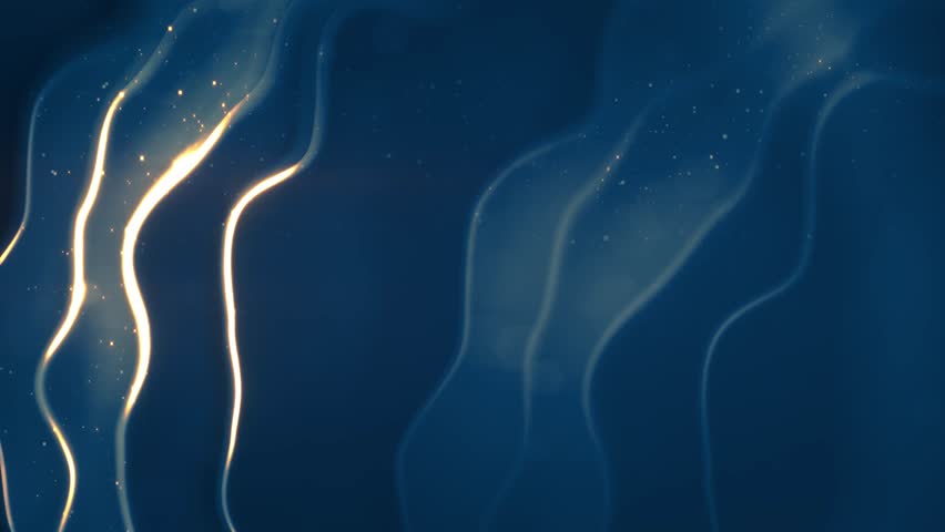 Yellow and blue pretty fervent soft lines abstract bokeh background - loop video