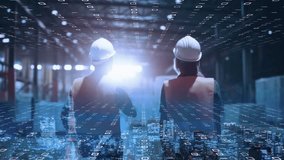 Efficient logistics processes in automated warehouses powered by AI, modernization of warehouses and logistics through 6G technology and AI. - Powered by Shutterstock - Get 15% off with code: PIKWIZARD15