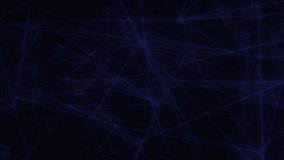 Abstract blue energy lines triangles magical bright glowing futuristic hi-tech background, 4k video, 60 fps