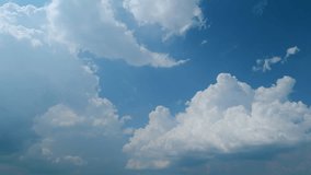 Summer cumulonimbus clouds. White clouds nature cloudscape background. Beautiful cumulonimbus cloud moving. Timelapse. - Powered by Shutterstock - Get 15% off with code: PIKWIZARD15