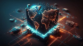 3D Illustration of Cyber Digital Global Network and Data Technology With Text Overlay - Powered by Shutterstock - Get 15% off with code: PIKWIZARD15