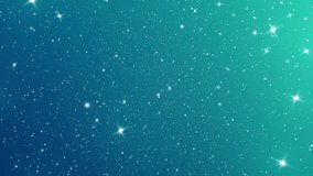 Gradient Blue Color Stars In Space Ambience Background Video