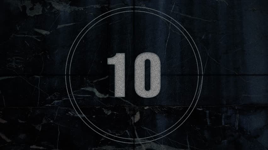 Film Leader Countdown With Marble Background