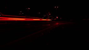 Transportation Abstract Traffic Lights Moving Time lapse traffic in city. Red and blue Light Lines in the Dark Running and Flickering With High Speed in Time Lapse 4k Night time lapse - Powered by Shutterstock - Get 15% off with code: PIKWIZARD15