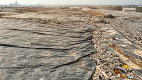 Landfill waste is the materials that are disposed of in a landfill site. It can include household, commercial, and industrial waste, such as food waste, plastics, metals, and hazardous waste. Drone
