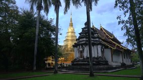 View of the Golden stupa of the Buddhist temple Wat Phra Singh. Chiang Mai, Thailand