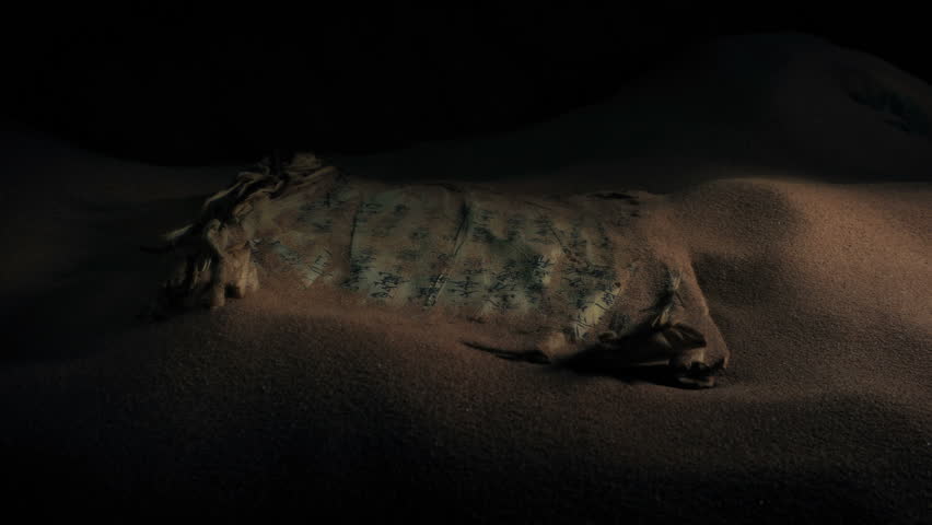 Ancient Chinese Parchment Found In Cave Royalty-Free Stock Footage #1103186795