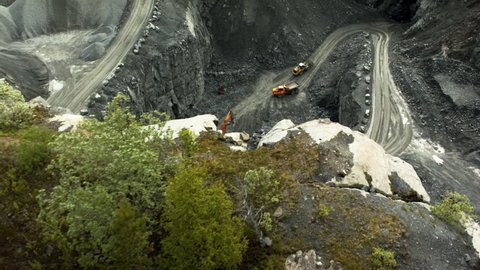 Aerial shot of a quarry
