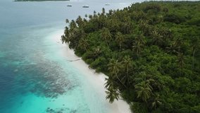 Aerial view of tropical beach, Maldives