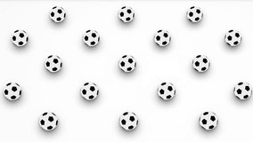 Abstract 3d animation of grid of black and white ball or soccer ball shapes with in isometric view. Computer generated loop animation. Football pattern, 4K seamless motion design - Powered by Shutterstock - Get 15% off with code: PIKWIZARD15