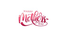 Animated Happy Mother's Day in glowing pink color. This Animated Mother day, Suitable for women's day, flyer, decoration, mother's day celebrations around the world. 4K Footage video. - Powered by Shutterstock - Get 15% off with code: PIKWIZARD15