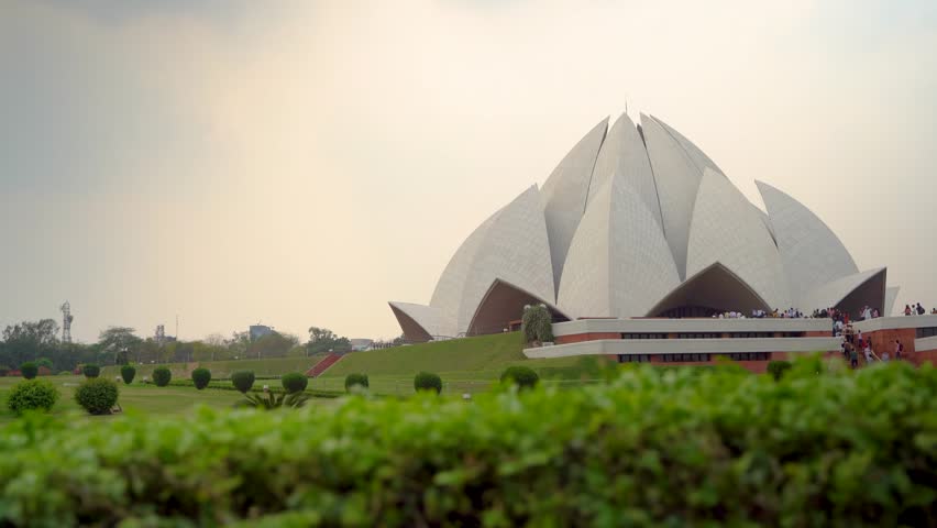 The Lotus Temple is located in New Delhi, India