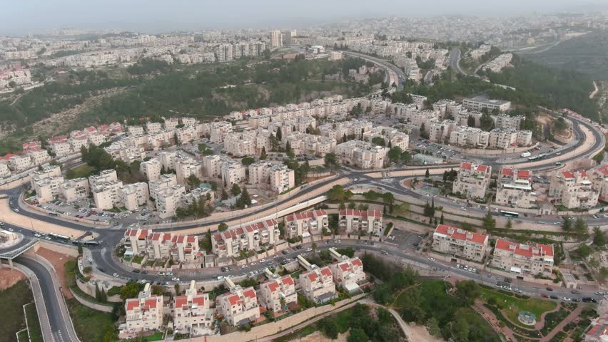 Gilo settlement buildings Aerial view, jerusalem,

Israeli settlement in south-western East Jerusalem, Drone view, Israel 2023 
 Royalty-Free Stock Footage #1103220847