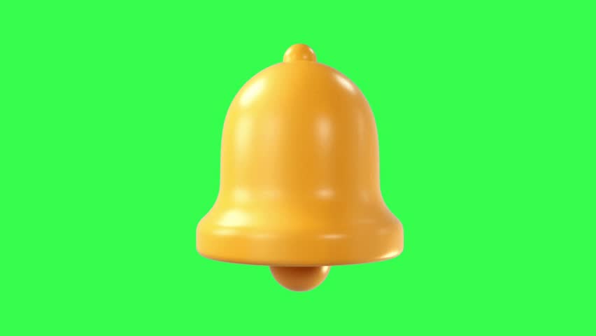 Single golden color ringing bell isolated against green screen background  Royalty-Free Stock Footage #1103229143