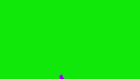 Cartoon purple liquid transition on a green screen. Cartoon splash transition with key colors. 4K video