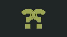 Green Question mark icon isolated on black background. FAQ sign. Copy files, chat speech bubble and chart. 4K Video motion graphic animation. - Powered by Shutterstock - Get 15% off with code: PIKWIZARD15