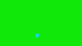 Cartoon water liquid splash animation on green screen. Cartoon water liquid explosion animation with key color. Cartoon water explosion. 4K video