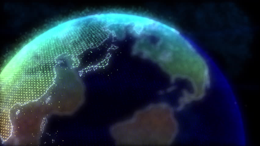 Earth from space flying over Europe: 3D animation of Globe, sunrise from space using 4k Images, Blue planet, Edge of Atmosphere, view from orbit,UK, France, Germany, Italy, Poland, Ireland, Netherland