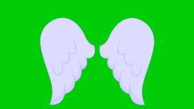 Beautiful fairy wings green screen video