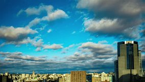 Video of sky, clouds, city and buildings, daytime