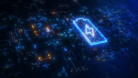 Battery to electric cars and mobile devices with clean electricity, Technology battery high power electric energy, Green renewable energy battery storage future, Technology digital background 4k - Powered by Shutterstock - Get 15% off with code: PIKWIZARD15