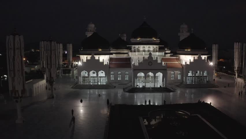 AH - S-LOG Raw File - Baiturrahman Mosque, The Most Beautiful Mosque in Southeast Asia, at Sunrise