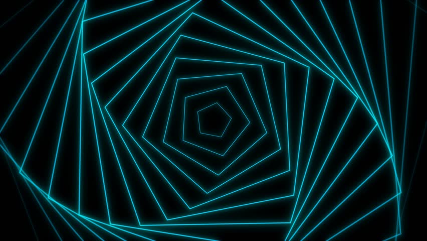 Abstarct lines octagon glow background lights 4K.