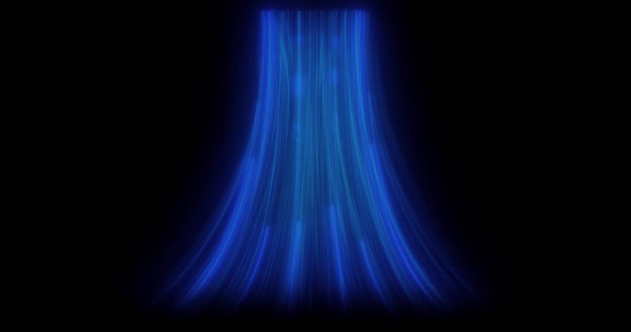 Cold air flow from conditioner effect. air light effect with blue rays. Blue wind waves fresh cold air blowing effect. Abstract directional optical fiber neon blue lines on black Background | Shutterstock HD Video #1103270049